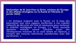 Russie-Ukraine : Déclaration de M. Jean-Yves Le Drian